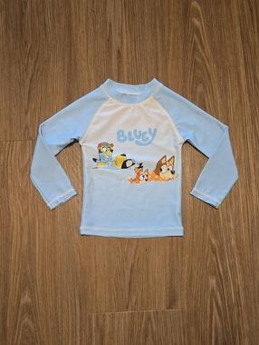 Bluey Light Blue Long-Sleeve Kids Rashguard